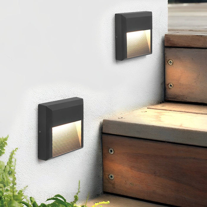 LED Step Lights - Waterproof Outdoor Corner Lamp for Villa, Courtyard, Garden Pathways