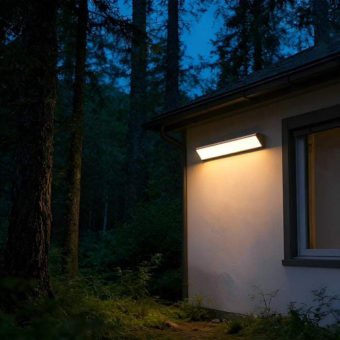 Outdoor Motion Sensor LED Strip Light - Waterproof Exterior Wall Fixture, Porch/Patio Lighting, Long-Life