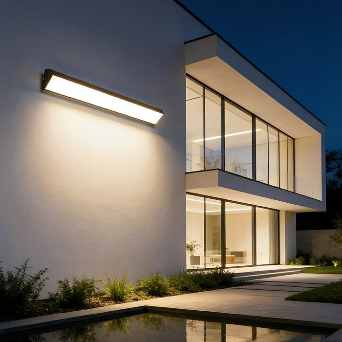Outdoor Motion Sensor LED Strip Light - Waterproof Exterior Wall Fixture, Porch/Patio Lighting, Long-Life