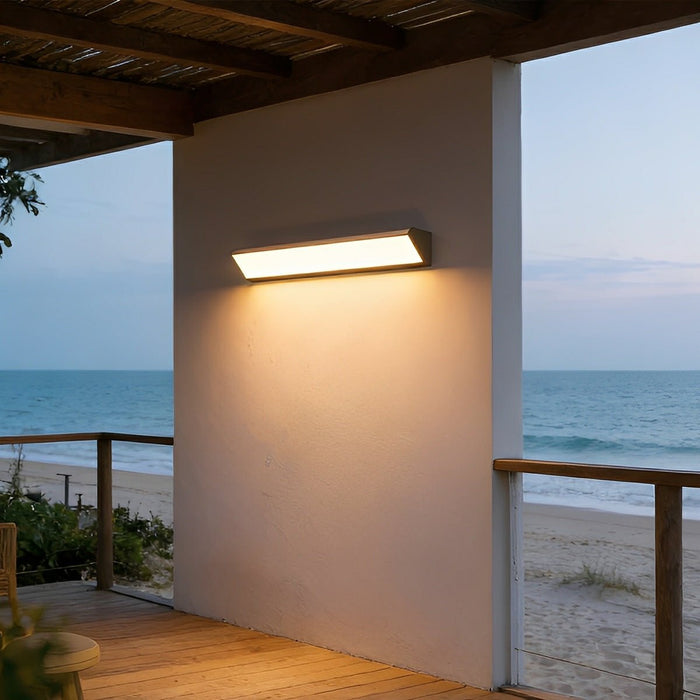 Outdoor Motion Sensor LED Strip Light - Waterproof Exterior Wall Fixture, Porch/Patio Lighting, Long-Life
