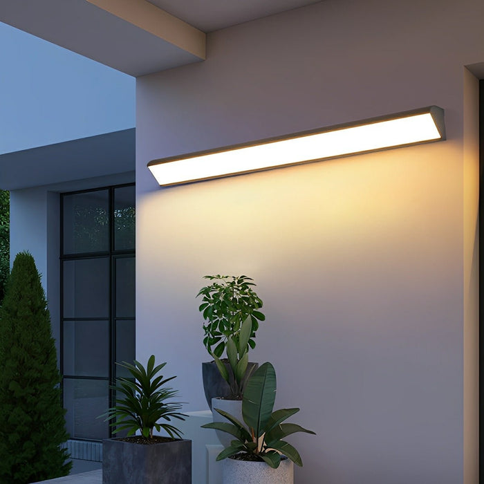 Outdoor Motion Sensor LED Strip Light - Waterproof Exterior Wall Fixture, Porch/Patio Lighting, Long-Life
