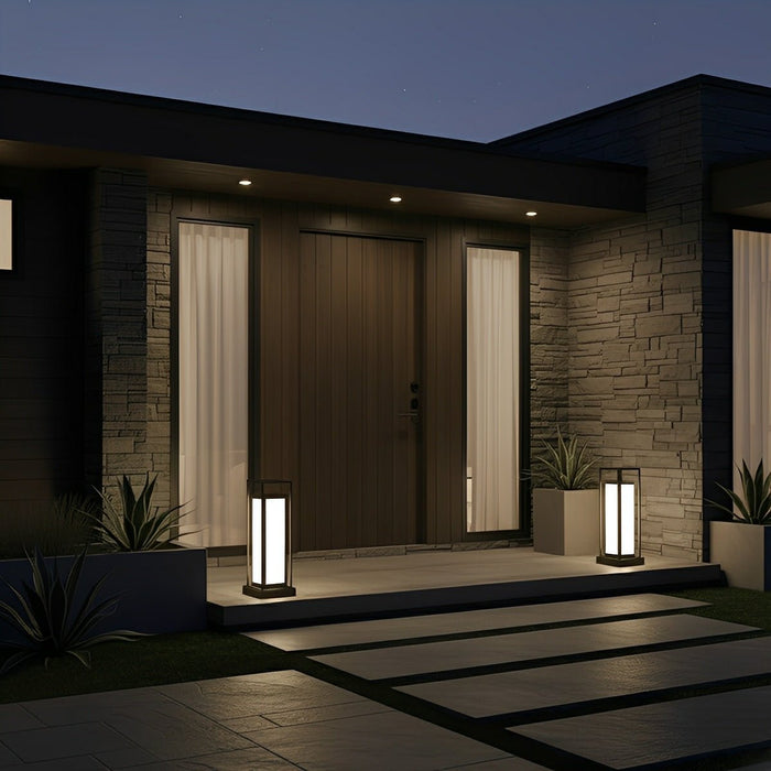 Waterproof Outdoor Post Lights - LED Garden Deck Lighting, Pathway Lantern Lamp
