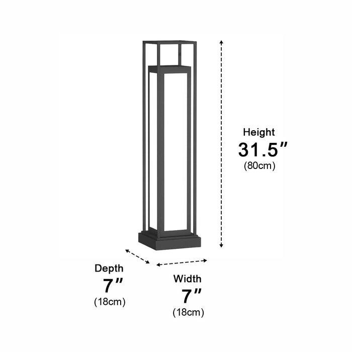 Waterproof Outdoor Post Lights - LED Garden Deck Lighting, Pathway Lantern Lamp