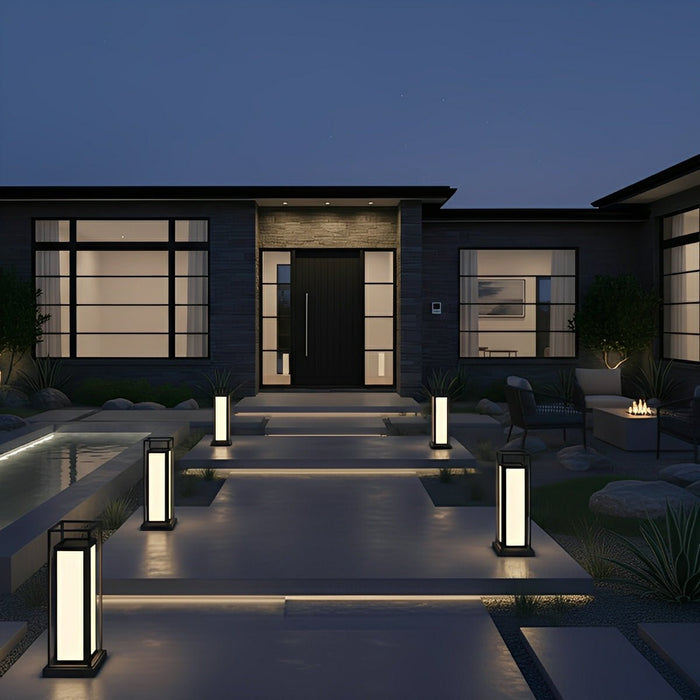 Waterproof Outdoor Post Lights - LED Garden Deck Lighting, Pathway Lantern Lamp