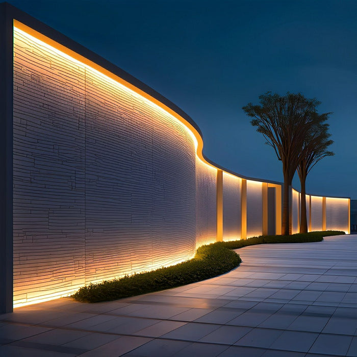 Recessed Flexible LED Linear Wall Washer Light - Waterproof Outdoor Lighting, Architectural Accent