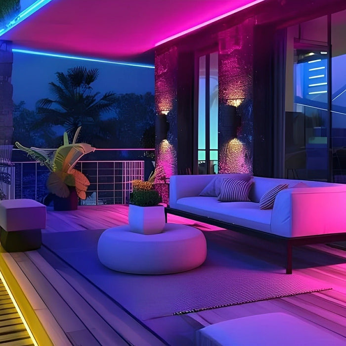 Flexible LED Linear Light - Waterproof Outdoor RGB Recessed - Color Changing Strip Lighting, Landscape Accent