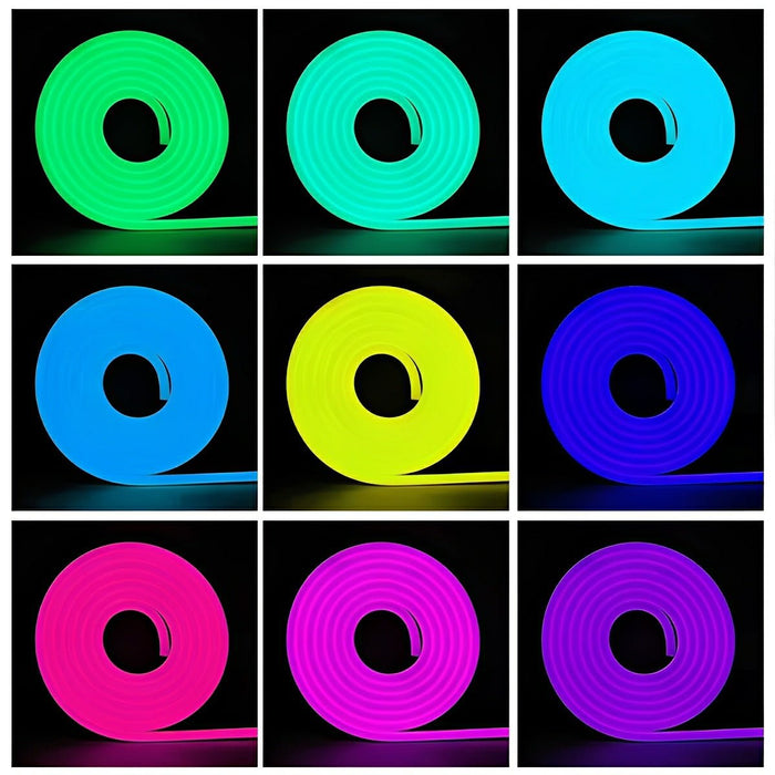 Flexible LED Linear Light - Waterproof Outdoor RGB Recessed - Color Changing Strip Lighting, Landscape Accent
