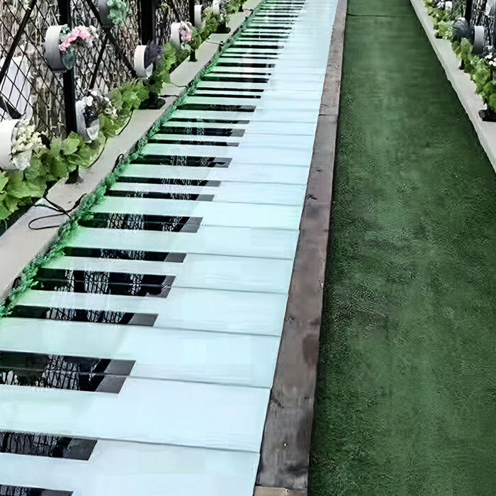 LED Recessed Deck Light - Waterproof Outdoor RGB Step Induction Piano Style
