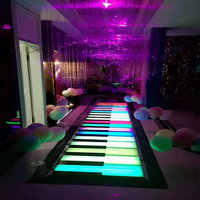 LED Recessed Deck Light - Waterproof Outdoor RGB Step Induction Piano Style