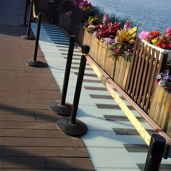 LED Recessed Deck Light - Waterproof Outdoor RGB Step Induction Piano Style