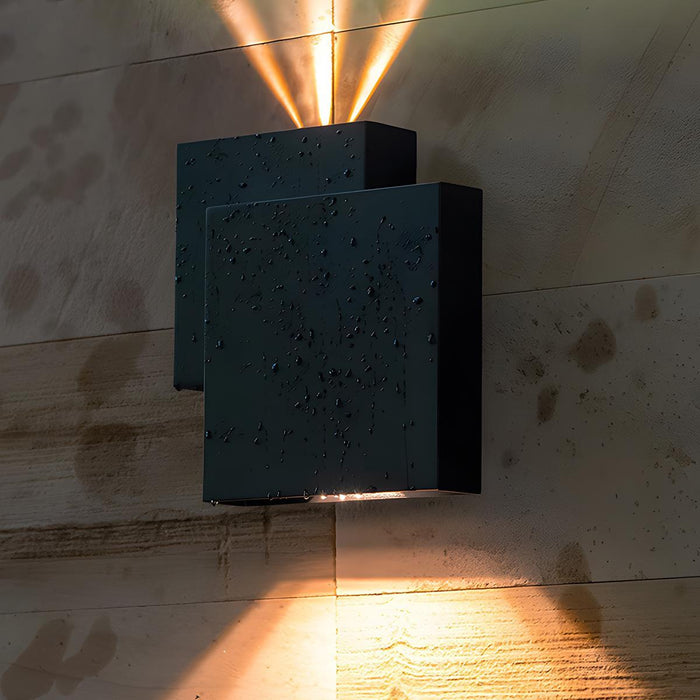 Waterproof Outdoor Square Up and Down Exterior Wall Light - Adjustable Beam, Modern Design, All-Weather Performance