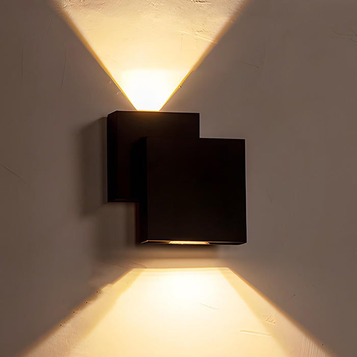 Waterproof Outdoor Square Up and Down Exterior Wall Light - Adjustable Beam, Modern Design, All-Weather Performance