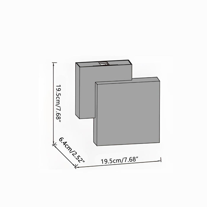 Waterproof Outdoor Square Up and Down Exterior Wall Light - Adjustable Beam, Modern Design, All-Weather Performance