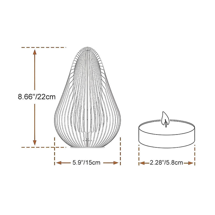 Waterproof Outdoor Steel Tulip Tea Light Candleholders - Garden Patio Decor, Pathway Lighting
