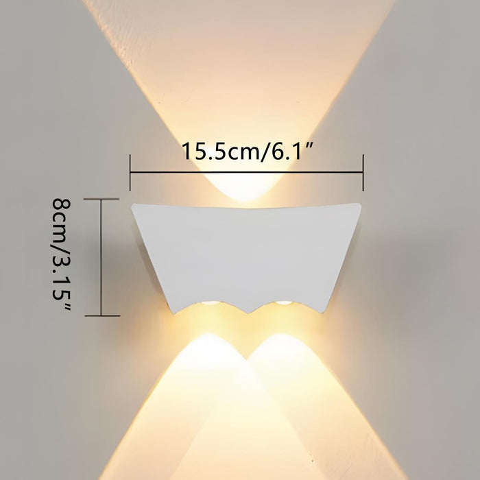 Up and Down 3 LED Exterior Wall Washer Light - Waterproof Outdoor Fixture, Architectural Lighting