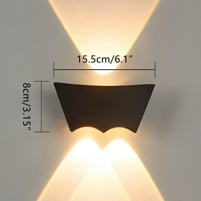 Up and Down 3 LED Exterior Wall Washer Light - Waterproof Outdoor Fixture, Architectural Lighting