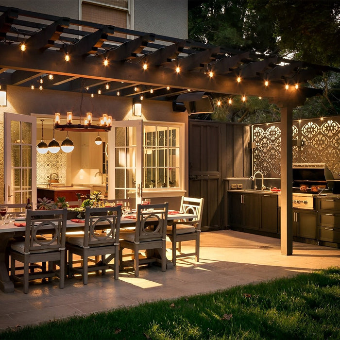 Waterproof LED Outdoor String Lights - Garden Hanging Lighting / Patio Decor, Ambiance Lighting