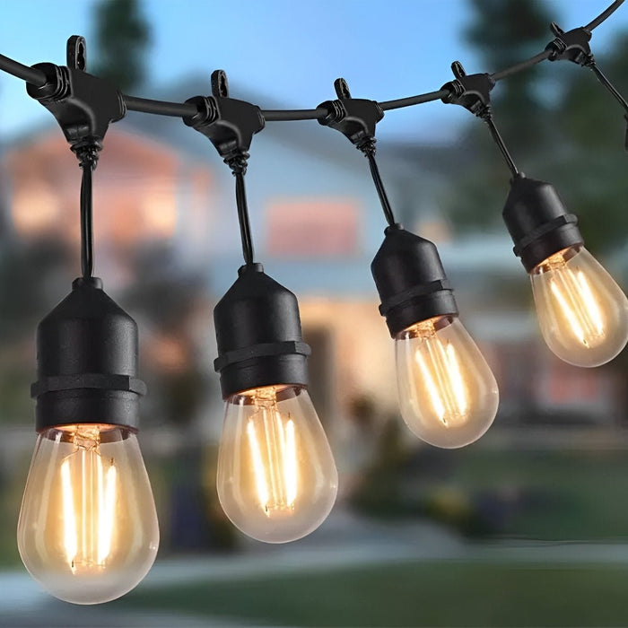 Waterproof LED Outdoor String Lights - Garden Hanging Lighting / Patio Decor, Ambiance Lighting