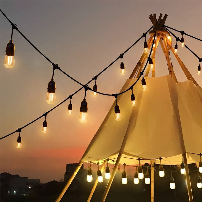 Waterproof LED Outdoor String Lights - Garden Hanging Lighting / Patio Decor, Ambiance Lighting