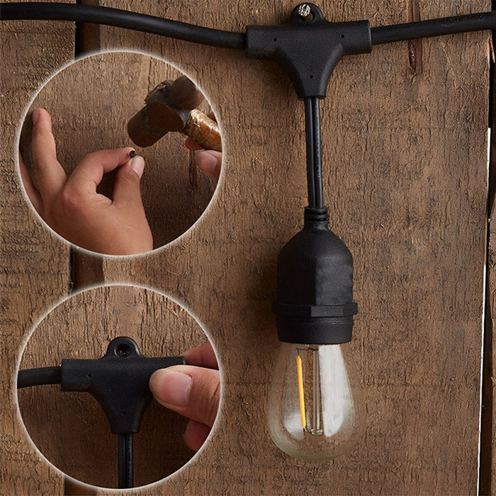Waterproof LED Outdoor String Lights - Garden Hanging Lighting / Patio Decor, Ambiance Lighting