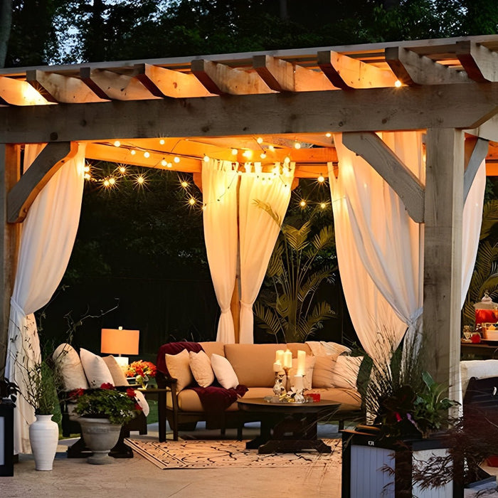 Waterproof LED Outdoor String Lights - Garden Hanging Lighting / Patio Decor, Ambiance Lighting
