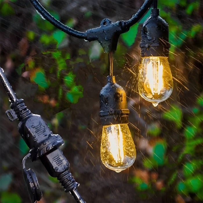 Waterproof LED Outdoor String Lights - Garden Hanging Lighting / Patio Decor, Ambiance Lighting