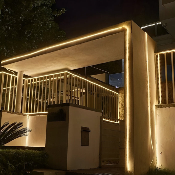 Flexible Recessed LED Strip Light, IP68 Waterproof, Outdoor Indoor Linear Accent for Stair/Garden/Patio, DC24V
