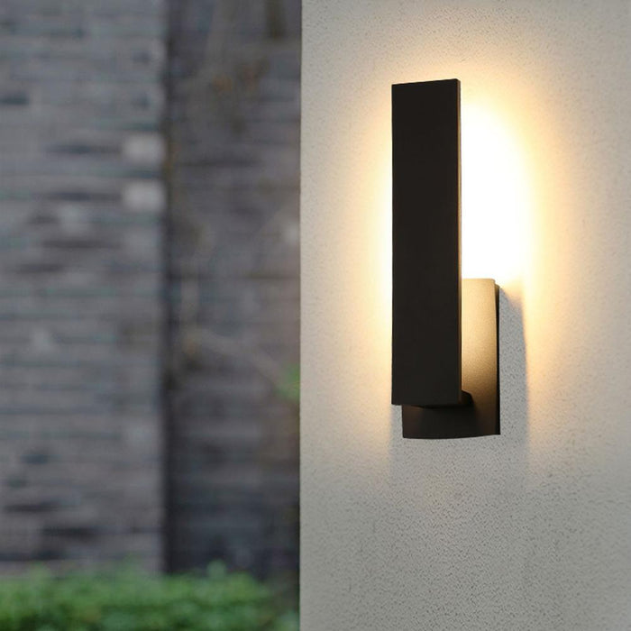 Modern LED Outdoor Wall Sconce, Waterproof IP54, Hardwired Aluminum Exterior Light for Patio/Porch/Yard