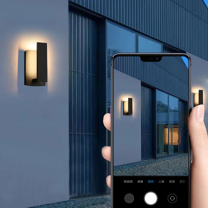 Modern LED Outdoor Wall Sconce, Waterproof IP54, Hardwired Aluminum Exterior Light for Patio/Porch/Yard