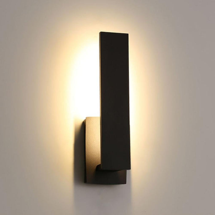 Modern LED Outdoor Wall Sconce, Waterproof IP54, Hardwired Aluminum Exterior Light for Patio/Porch/Yard