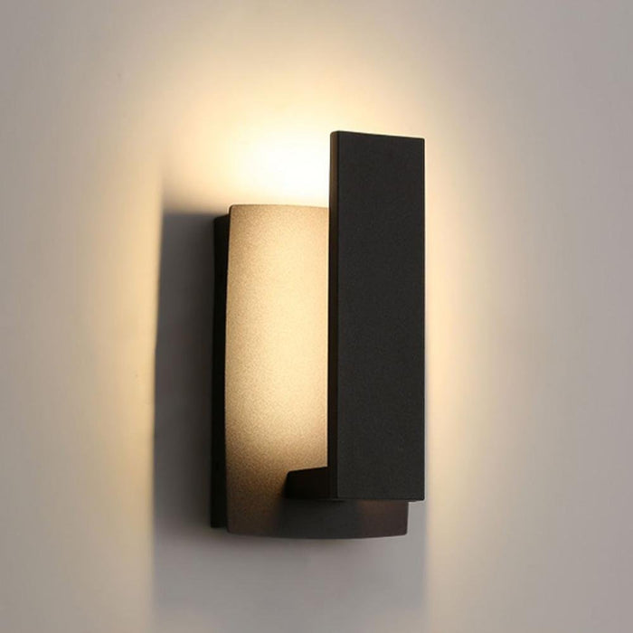 Modern LED Outdoor Wall Sconce, Waterproof IP54, Hardwired Aluminum Exterior Light for Patio/Porch/Yard