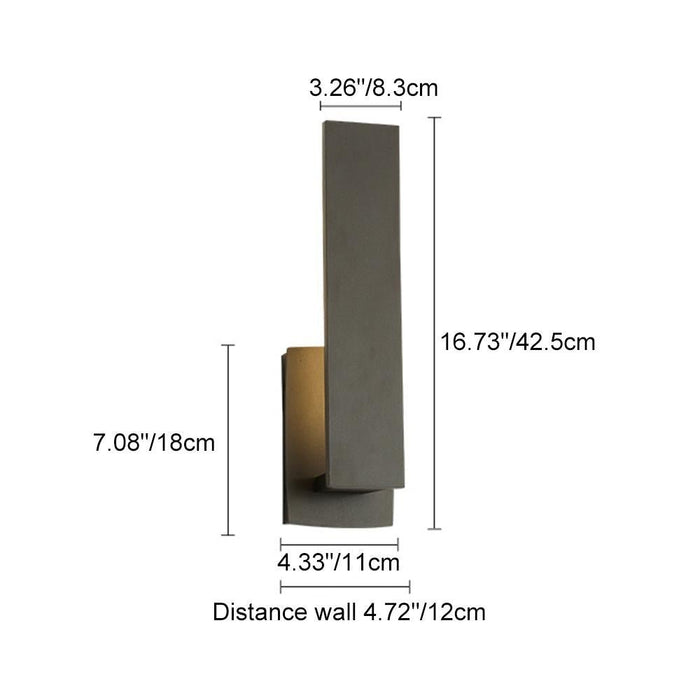 Modern LED Outdoor Wall Sconce, Waterproof IP54, Hardwired Aluminum Exterior Light for Patio/Porch/Yard