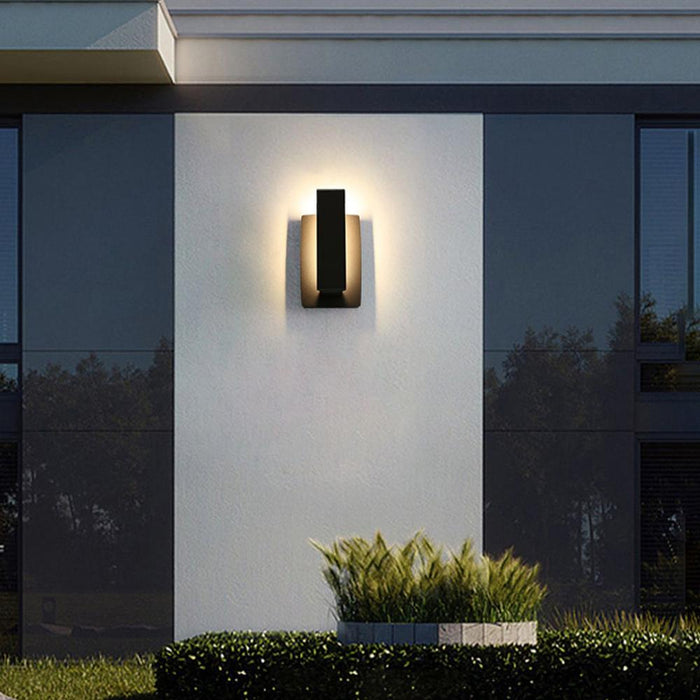 Modern LED Outdoor Wall Sconce, Waterproof IP54, Hardwired Aluminum Exterior Light for Patio/Porch/Yard