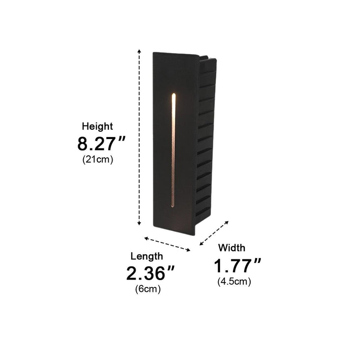 Recessed Stair Light, Waterproof LED Footlight, Motion Sensor, Modern Corner Wall Lamp for Steps/Patio/Deck