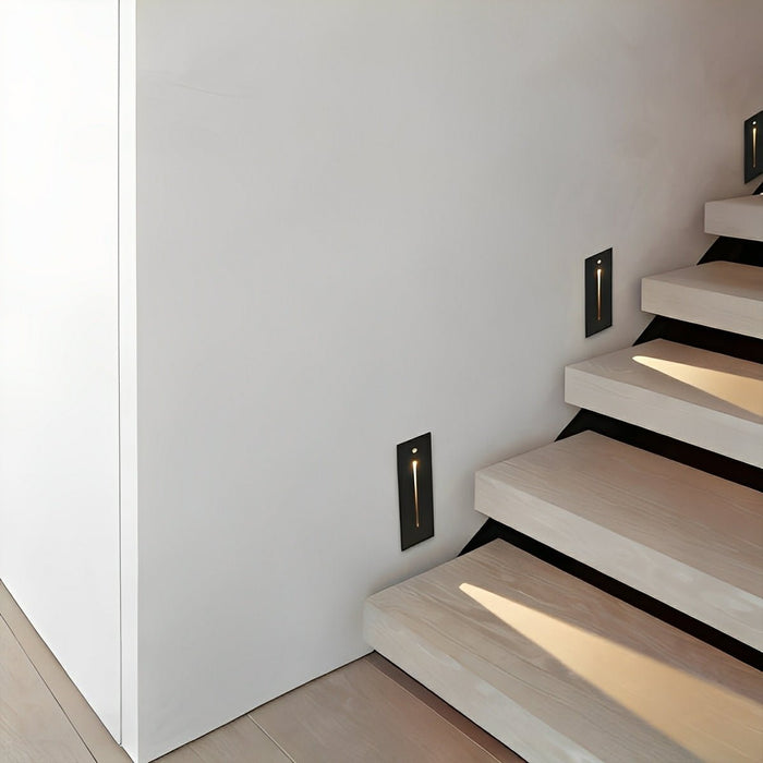 Recessed Stair Light, Waterproof LED Footlight, Motion Sensor, Modern Corner Wall Lamp for Steps/Patio/Deck