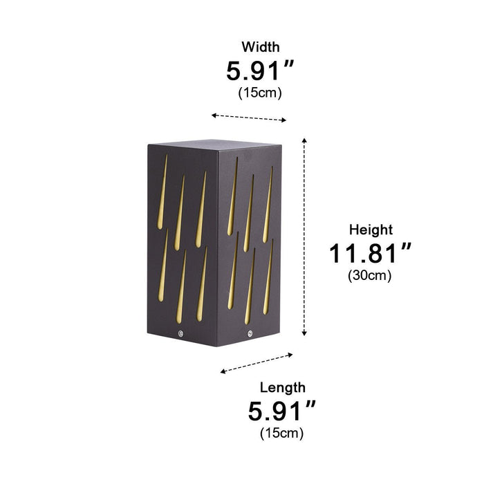 Waterproof Rectangular Meteor LED Outdoor Landscape Lighting, Architectural Accent, Pathway Illumination for Garden/Yard/Patio