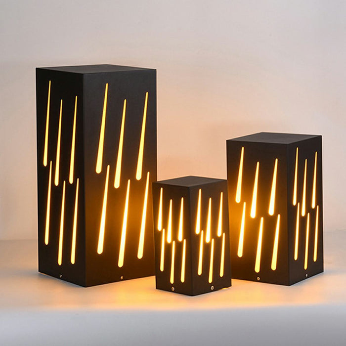 Waterproof Rectangular Meteor LED Outdoor Landscape Lighting, Architectural Accent, Pathway Illumination for Garden/Yard/Patio