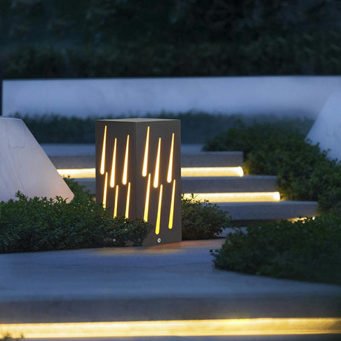 Waterproof Rectangular Meteor LED Outdoor Landscape Lighting, Architectural Accent, Pathway Illumination for Garden/Yard/Patio