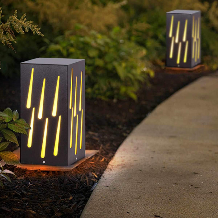Waterproof Rectangular Meteor LED Outdoor Landscape Lighting, Architectural Accent, Pathway Illumination for Garden/Yard/Patio