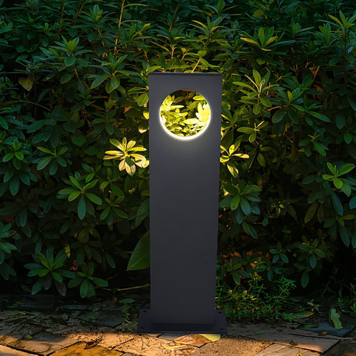 Outdoor LED Landscape Light, Waterproof IP65, Warm White 3000K, Modern Rectangular Ring Design for Garden/Patio/Yard