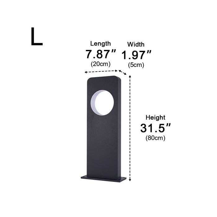 Outdoor LED Landscape Light, Waterproof IP65, Warm White 3000K, Modern Rectangular Ring Design for Garden/Patio/Yard