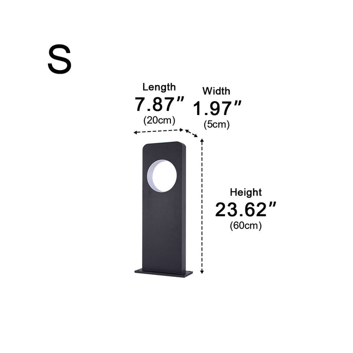 Outdoor LED Landscape Light, Waterproof IP65, Warm White 3000K, Modern Rectangular Ring Design for Garden/Patio/Yard
