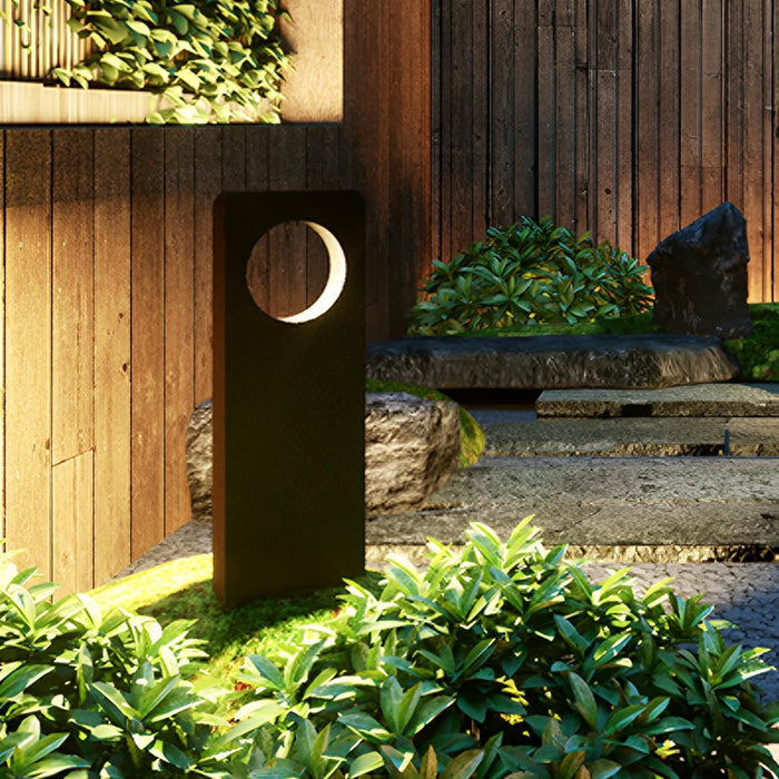 Outdoor LED Landscape Light, Waterproof IP65, Warm White 3000K, Modern Rectangular Ring Design for Garden/Patio/Yard