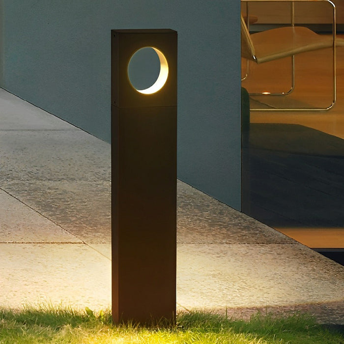 Outdoor LED Landscape Light, Waterproof IP65, Warm White 3000K, Modern Rectangular Ring Design for Garden/Patio/Yard