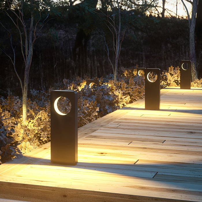 Outdoor LED Landscape Light, Waterproof IP65, Warm White 3000K, Modern Rectangular Ring Design for Garden/Patio/Yard