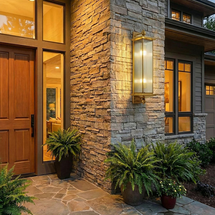 Solar Outdoor Wall Sconce, Rustic Copper LED Porch Light, IP65 Waterproof, Dusk to Dawn, Patio/Yard/Corridor