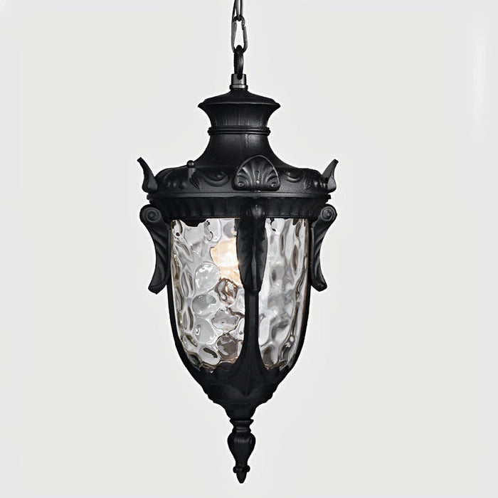 Rustic Modern Outdoor Pendant Light, Waterproof Hanging Lantern, Adjustable Chain for Patio/Porch/Yard
