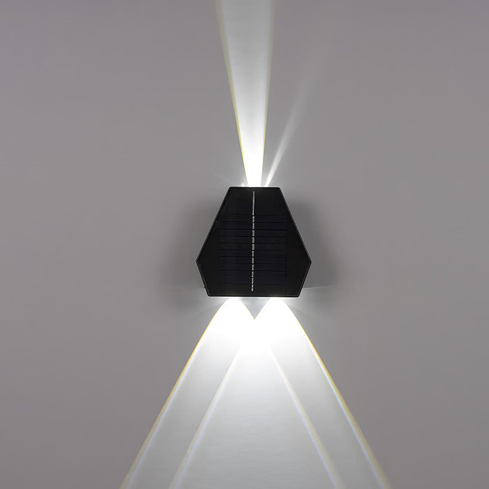 Solar Up/Down Wall Washer Light, Waterproof LED Outdoor Sconce for Porch, Garden, Patio/Yard, Multi-Color Temperature, IP65