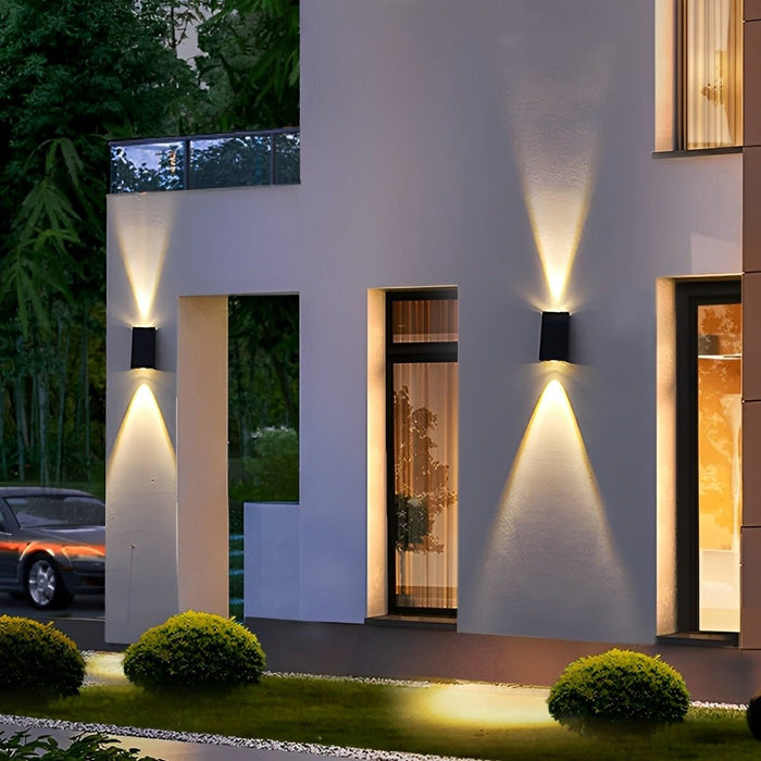 Solar Up/Down Wall Washer Light, Waterproof LED Outdoor Sconce for Porch, Garden, Patio/Yard, Multi-Color Temperature, IP65