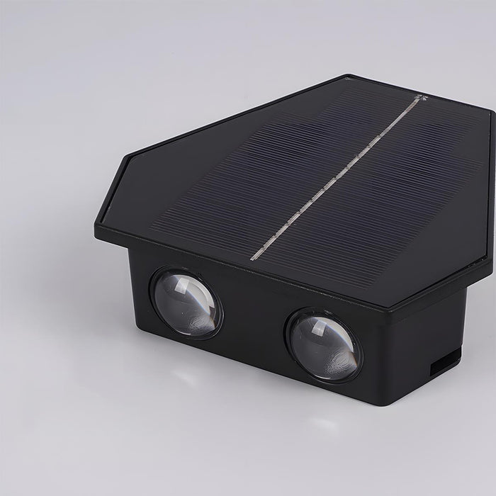 Solar Up/Down Wall Washer Light, Waterproof LED Outdoor Sconce for Porch, Garden, Patio/Yard, Multi-Color Temperature, IP65